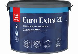 Краска EURO EXTRA-20 БАЗА С 9л моющаяся д/влажных помещений Тиккурила
