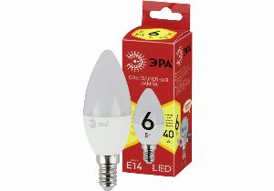 ЛАМПА светодиодная LED 6Вт Е 14 белый матовая свеча