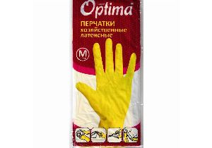 Перчатки хозяйственные резиновые (Размер М)