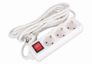 Удлинитель бытовой 3 розетки шнур 3м с заземлением 16А