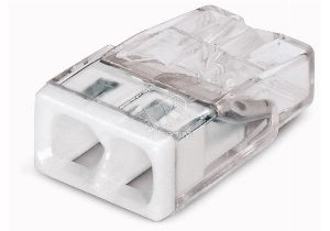 Клемма 2х2,5мм белая/прозрачная