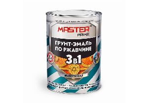 Грунт-эмаль по ржавчине 3 в 1 бустросох. серый 0,9л MASTER PRIME 