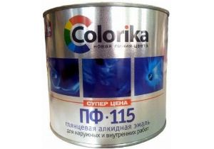 Эмаль ПФ-115 голубая 0,8 кг Colorika