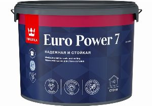 Краска EURO POWER-7 база С 9 л моющаяся д/стен и потолков Тиккурила