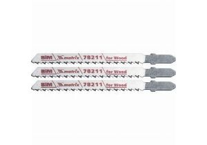 Полотна для электролобзика по дереву (3шт.) Т101BF 75х2,5мм Bimetal//Matrix (МИ 78211)
