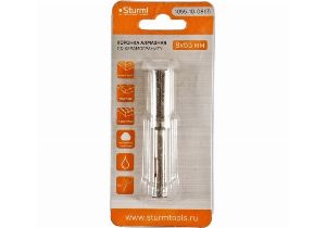 Коронка алмазная 8х55мм по стеклу и керамике Sturm
