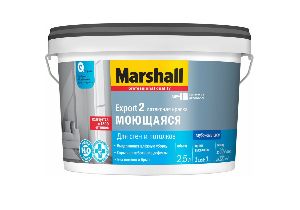MARSHAL EXPORT 2 Моющаяся краска латексная,для стен и потолков,глубокоматовая,база BC(2,5л)