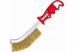 Щетка по металлу латунная пласт.ручка,витая проволока