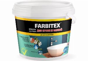 Краска акриловая для кухни и ванной (6кг) FARBITEX