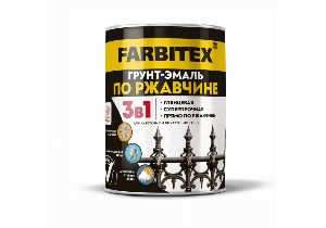 Грунт-эмаль по ржавчине 3 в 1 Белый (0,8кг) FARBITEX