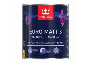 Краска EURO MATT-3 база С 0,9л интерьерная Тиккурила
