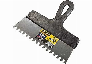 Шпатель нержав.STAYER Профессионал зубчатый с пластмассовой ручкой 250мм зуб10х10мм