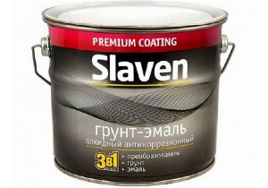 Грунт-эмаль Славен быстросох. антикор. коричневый 20кг