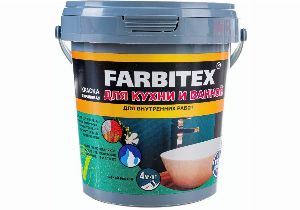Краска акриловая для кухни и ванной (1,1кг) FARBITEX