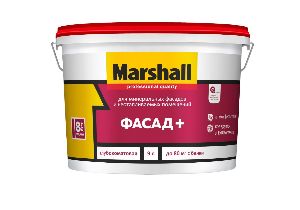 MARSHAL ФАСАД + краска водно-дисперсионная,для наружных и внутренних работ, база ВС(9л)