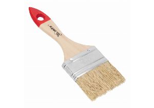 Кисть плоская Стандарт 2,5, 63мм, натур. щетина, дерев. ручка MATRIX (МИ 82535)