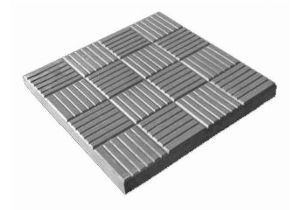 Плитка тротуарная Паркет 30х30х3 серая