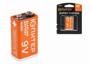 Батарейка 6LR61 (6LF22) 9V alkaline 1шт. ЮПИТЕР
