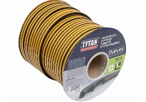 Уплотнитель D-профиль 9*7,5мм Черный бухта 100м TYTAN PROFESSIONAL