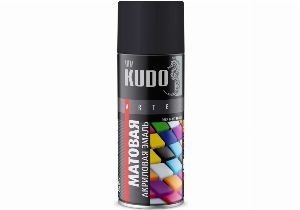 Краска аэрозоль Акриловая RAL 9005 черная матовая 520мл KUDO