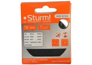 Диск отрезной по металлу, 5шт размер 76x1.2x10., для CAG1276C Sturm!