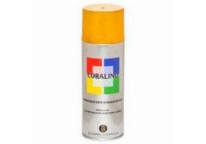 Краска аэрозольная CORALINO Металлик(520мл,200г) RAL1018 Цинково-желтый