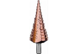 Сверло ступенчатое Зубр Кобальт, 4-39мм, 14 ступеней,сталь Р6М5,(29672-4-39-14)