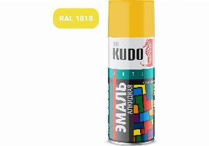 Краска аэрозоль желтая 520мл KUDO KU-1013