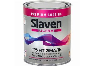 Грунт-эмаль Славен ULTRA быстросох. черный RAL 9005 1,2кг