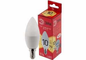 Лампа светодиодная LED 10вт Е14 теплый матовая свеча